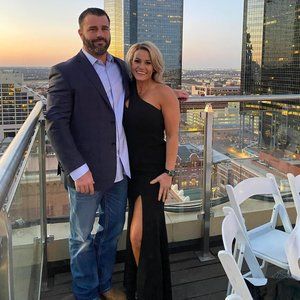 Vince Camuto One Shoulder Thigh High Slit Sleeveless Scuba Crepe Gown